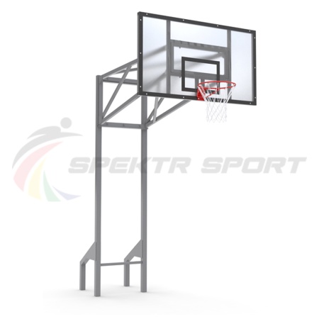 Купить Стойка баскетбольная уличная усиленная со щитом из оргстекла, кольцом и сеткой SP D 413 в Уржуме 